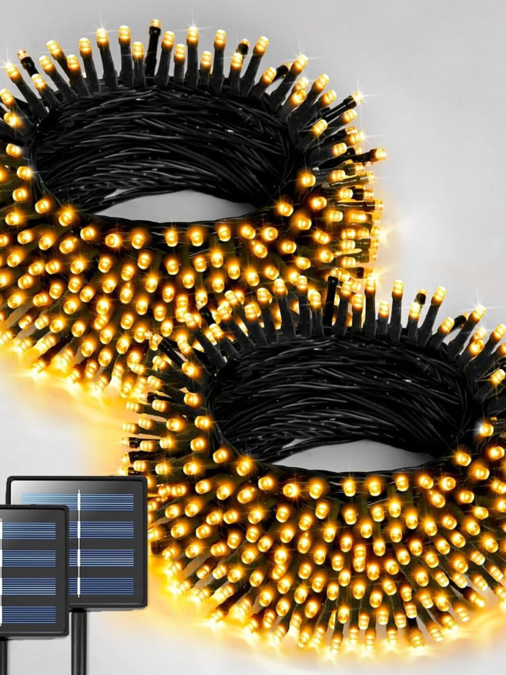 2 Pack Solar String Lights Outdoor, Total 400LED 151FT, Warm White